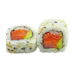 Uramaki de salmón y aguacate